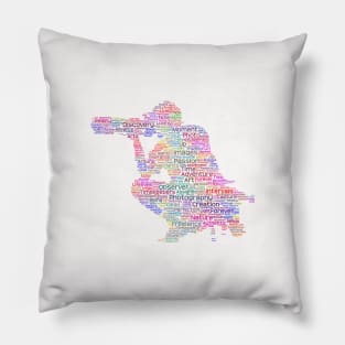 Photographer Photography Silhouette Shape Text Word Cloud Pillow