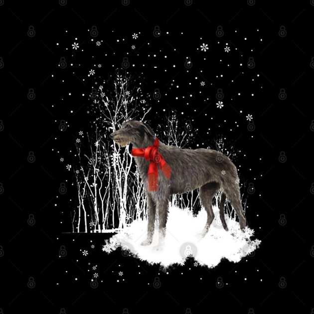 Scottish Deerhound Christmas Dog Happy Holidays Season by BoongMie