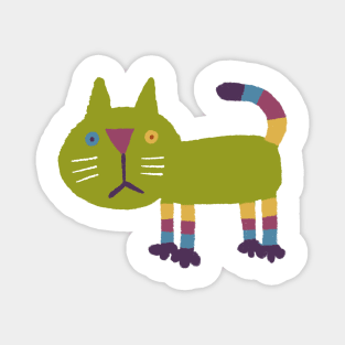 Colorful Cat Heads Magnet