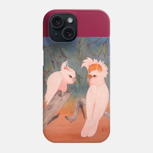 A pair of Australian Major Mitchell Cockatoos Phone Case by GarryGreenwood