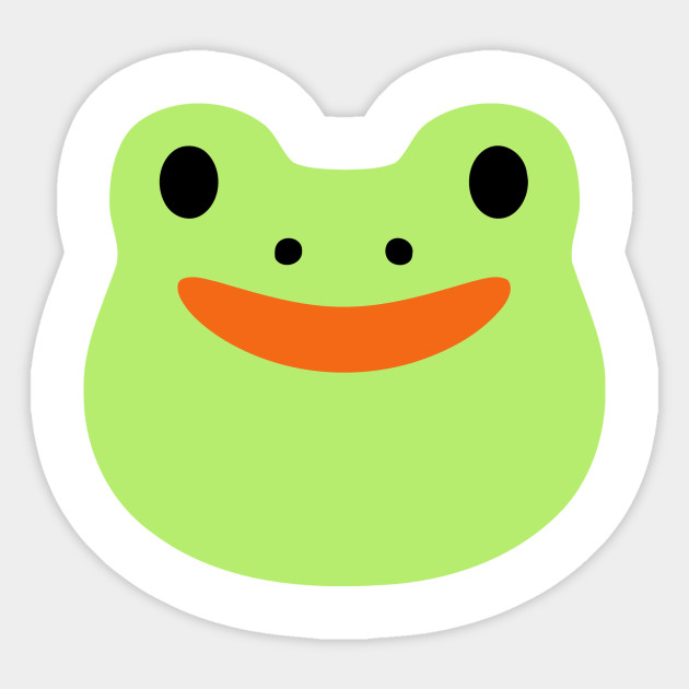 Happy Green Frog Face Emoticon Emoji Sticker Teepublic