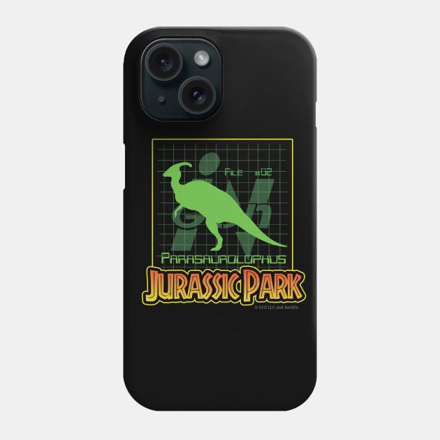 Ingen Files #2 (Parasaurolophus) - Jurassic Park Phone Case by Kai Ventura