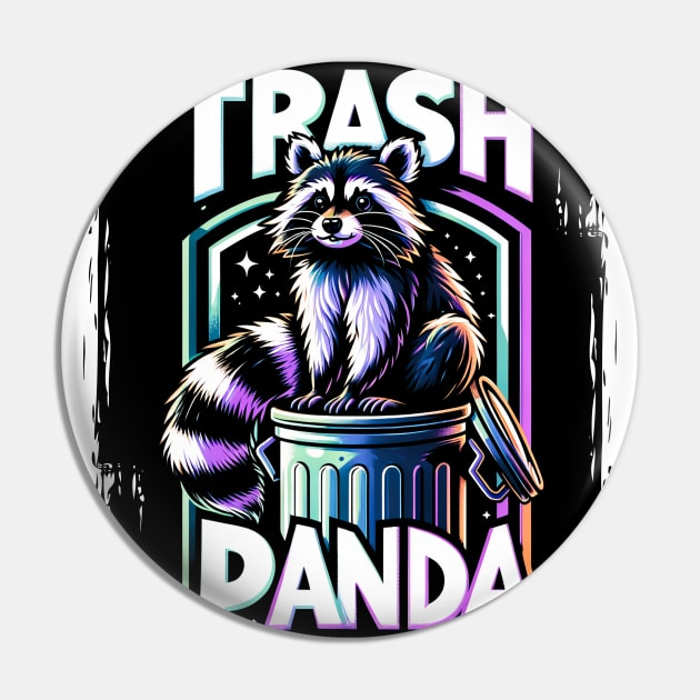 Neon Night Raccoon: The Trash Panda's Glow Pin by Penguin-san