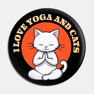 Cat Doing Yoga, Fitness with Cats, Yoga, and Cat Lover Gift Pin