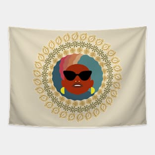 afro vintage style Tapestry