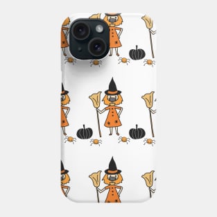 Halloween Witch Wearing A Facemask Phone Case