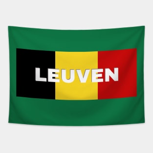 Leuven City in Belgian Flag Tapestry