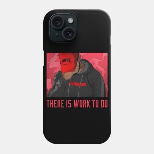 There Is Work To Do - Red Brown Skin Black Boy Joy Afro Man Kwanzaa Design Phone Case