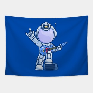 rock n roll astronaut holding guitar Tapestry