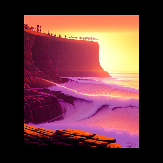 Sun cliff scenery. by DoodleStoreHouse