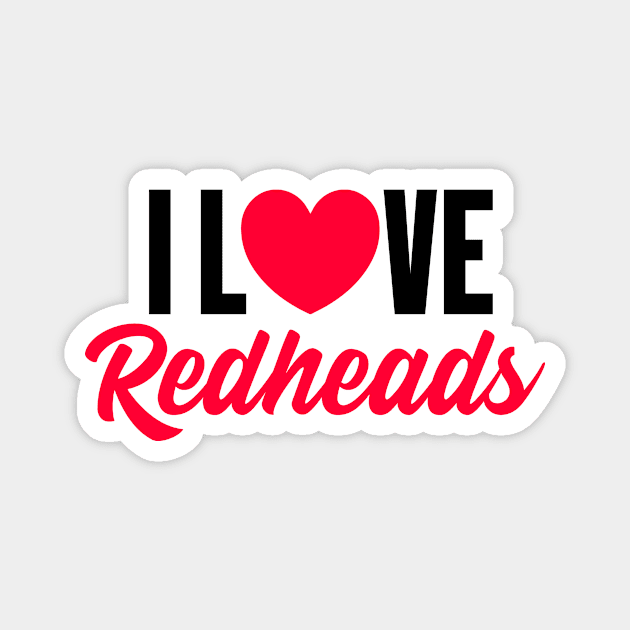 Love Heart Redhead Cute Hair Irish Magnet by Mellowdellow