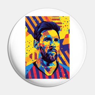 Lionel Messi Pop Art Pin