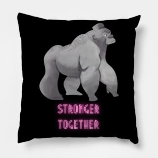 Apes Stronger Together Pillow