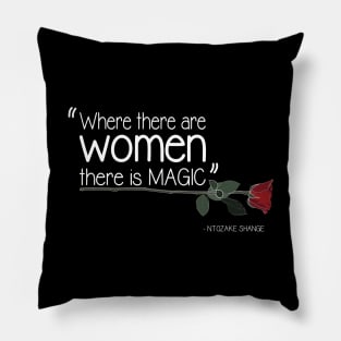 Women Empowerment : Red Rose Edition Pillow