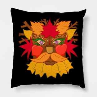 Autumn Green Man Pillow