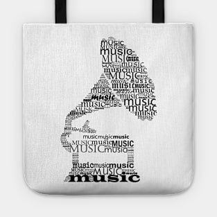 Typographic Gramophone Tote