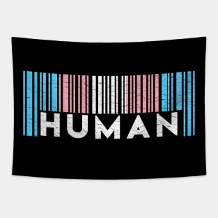 Transgender Pride Flag Barcode - HUMAN Tapestry