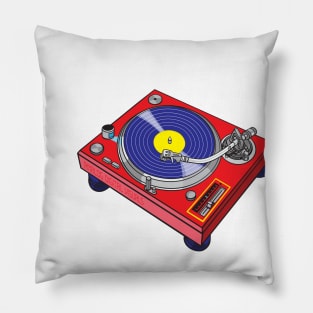 Turntable  (Alizarin + Jacksons Purple Colorway) Analog / Music Pillow