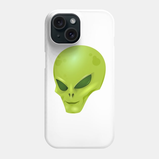 Green Alien Phone Case by skycloudpics
