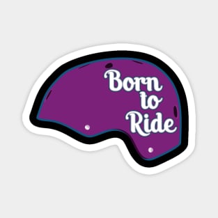 Skateboard Helmet - Born to ride - purple Magnet