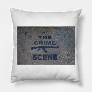 Banksy The Crime Scene Art Pillow