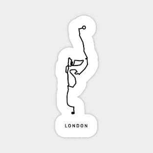 London Marathon Course Map Magnet