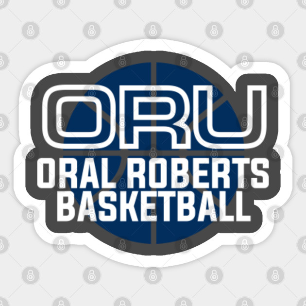 ORU - Oral Roberts Basketball (Navy, White) - Oru - Sticker