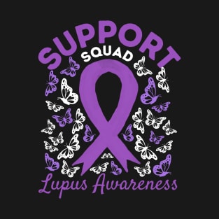 Purple Ribbon Support Squad Lupus Awareness support SLE T-Shirt