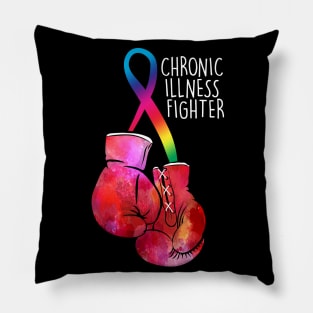 Chronic Illness Fighter (black backing) Pillow