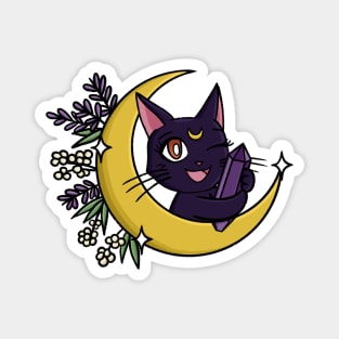 Crystal Luna Kitty Magnet