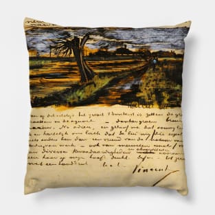 Vincent Van Gogh - Letter to Theo with Willow Pillow