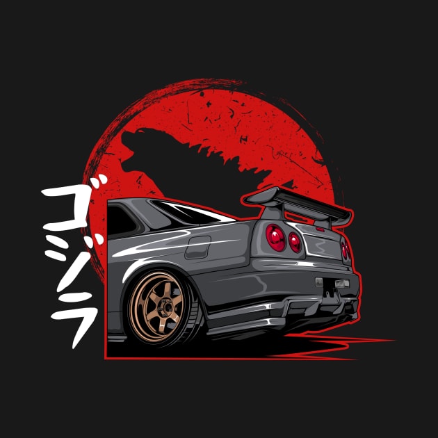 Skyline Gtr R34 Silver by cturs