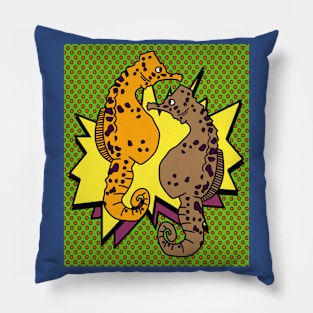 Seahorse Water Swim Badge Pillow