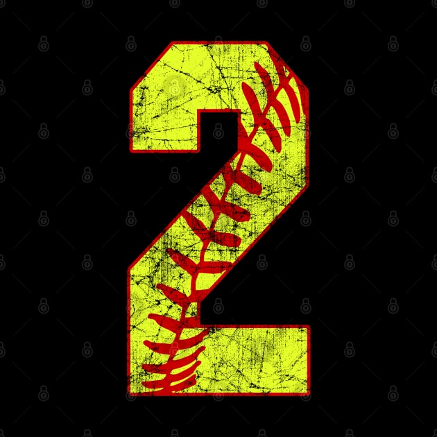 Fastpitch Softball Number 2 #2 Softball Shirt Jersey Uniform Favorite Player Biggest Fan by TeeCreations