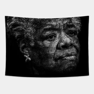 Maya Angelou Portrait with all her book titles - 02 Tapestry