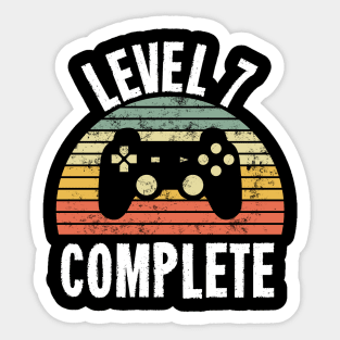 Gamer Girl Level 7 Complete Funny 7th Wedding Anniversary Shirt