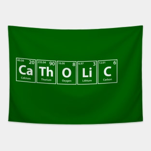 Catholic (Ca-Th-O-Li-C) Periodic Elements Spelling Tapestry