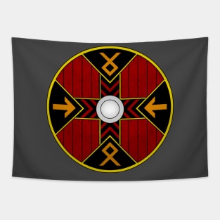 Viking Odin and Tyr Shield Tapestry
