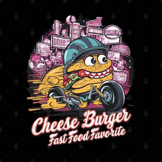 Cheese Burger Fast Food Favorite by Moulezitouna