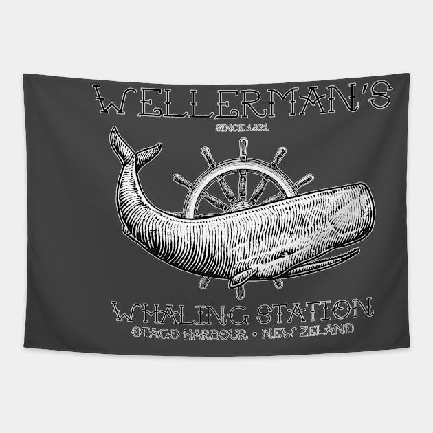 Wellerman's Whaling Station Tapestry by Dust Rhinos Swag Store