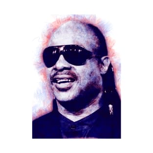 Stevie Wonder Pen Sketch T-Shirt