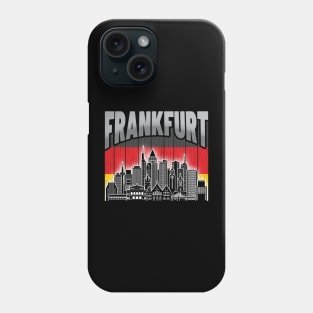 Frankfurt Germany Skyline Vintage German Flag Phone Case