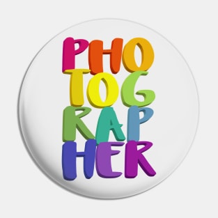 Photographer // Typographic Design Pin