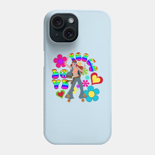 Red Hippy Chick Phone Case by TheLadyRaven