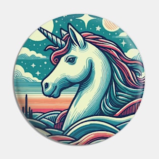 Unicorn art Pin