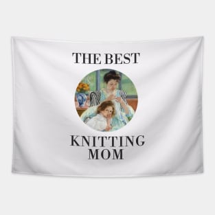 THE BEST KNITTING MOM EVER FINE ART VINTAGE STYLE CHILD AND MOTHER OLD TIMES. Tapestry