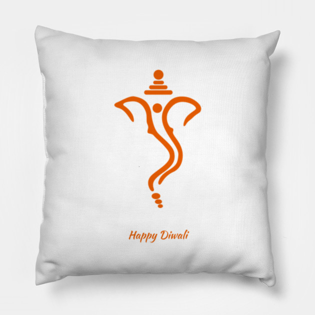 Happy Diwali With Lord Ganesha Diwali Pillow Teepublic