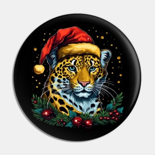 Leopard Christmas Pin