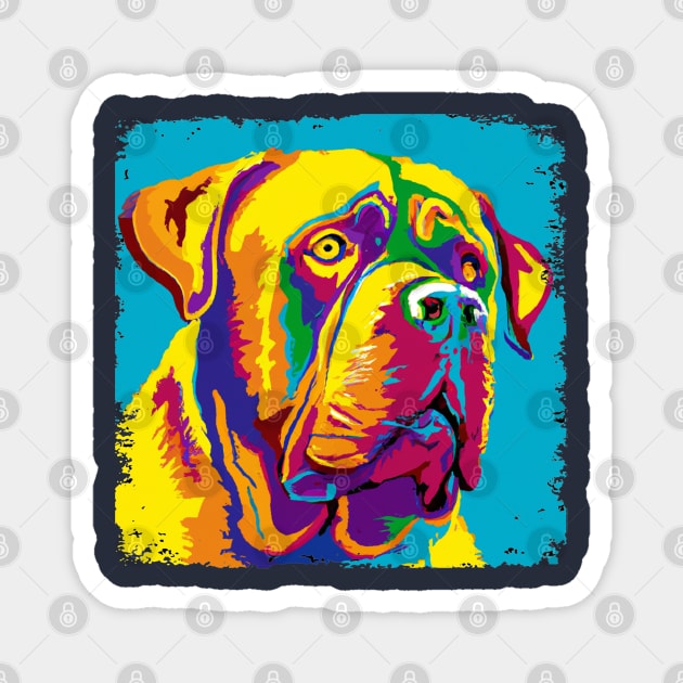 Mastiff Pop Art - Dog Lover Gifts Magnet by PawPopArt