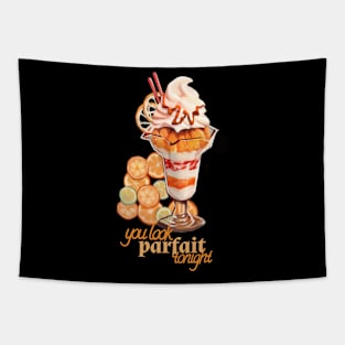 Lovely Orange Parfait With Love Tapestry